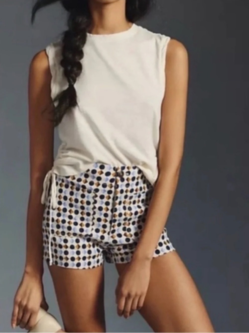 Maeve - Anthropologie - “Colette” High Rise Mini Shorts - Geometric Shapes Patte - Picture 6 of 7